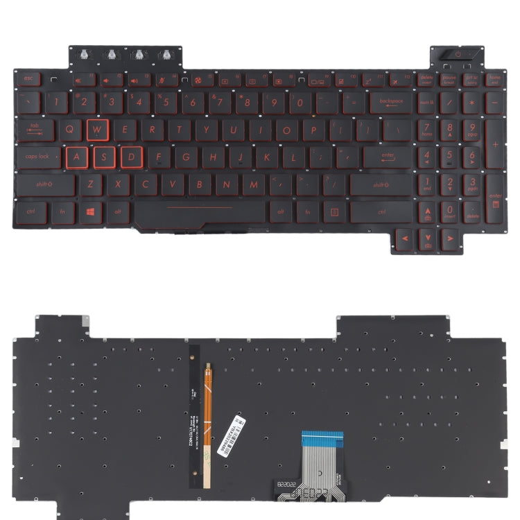 For Asus FX80 FX80GE FZ80G ZX80G FX505 US Version Keyboard with Backlight - Replacement Keyboards by PMC TechLife | Online Shopping South Africa | PMC TechLife
