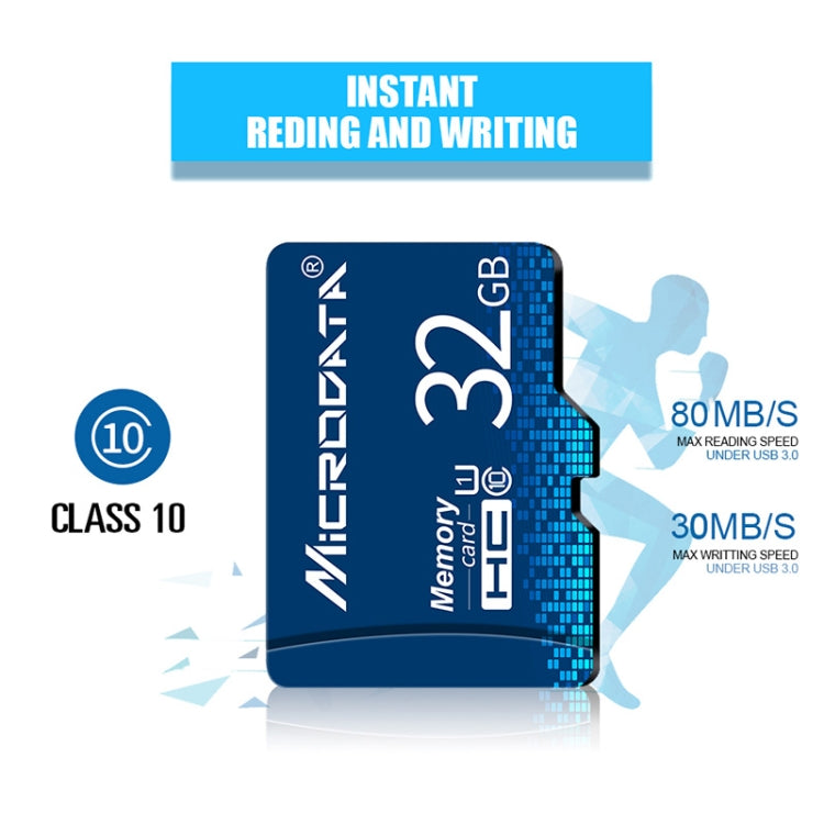 MICRODATA 64GB U3 Blue TF(Micro SD) Memory Card - free shipping - PMC TechLife - Order now!