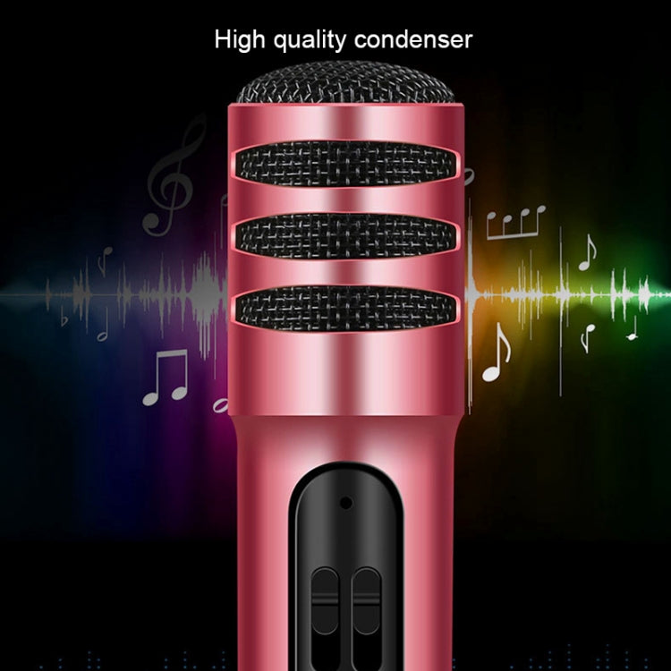 BGN-C7 Condenser Microphone Dual Mobile Phone Karaoke Live Singing Microphone Built-in Sound Card(Red) - Microphone by PMC Jewellery | Online Shopping South Africa | PMC Jewellery