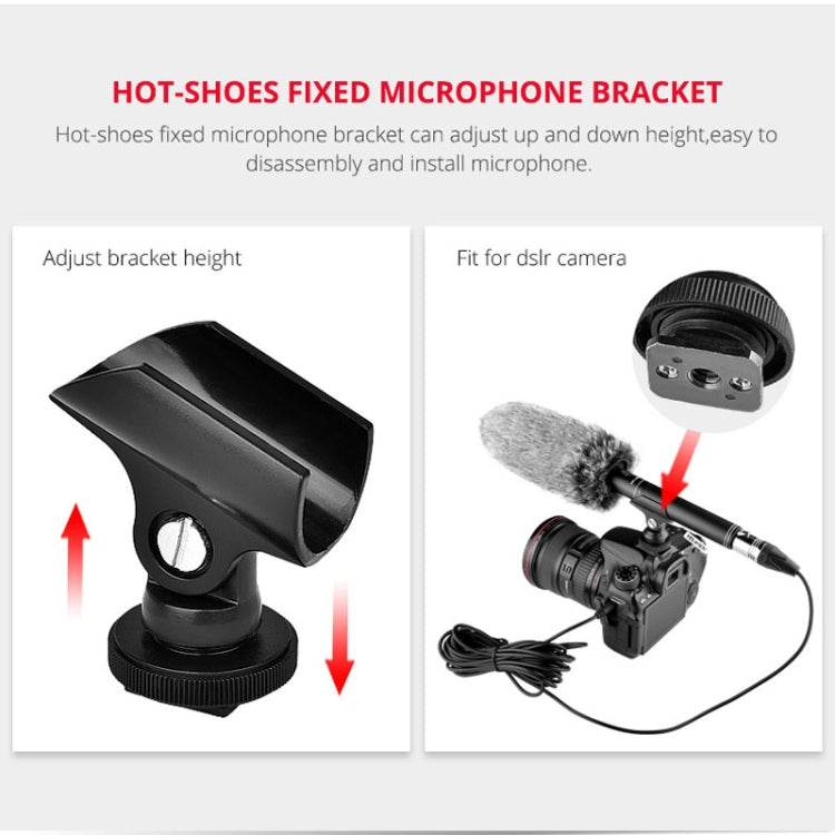 YELANGU YLG9933A MIC07 Professional Interview Condenser Video Shotgun Microphone with 6.5mm Audio Adapter & 3.5mm RXL Audio Cable(Black) - Camera Microphone by YELANGU | Online Shopping South Africa | PMC TechLife | Buy Now Pay Later Mobicred