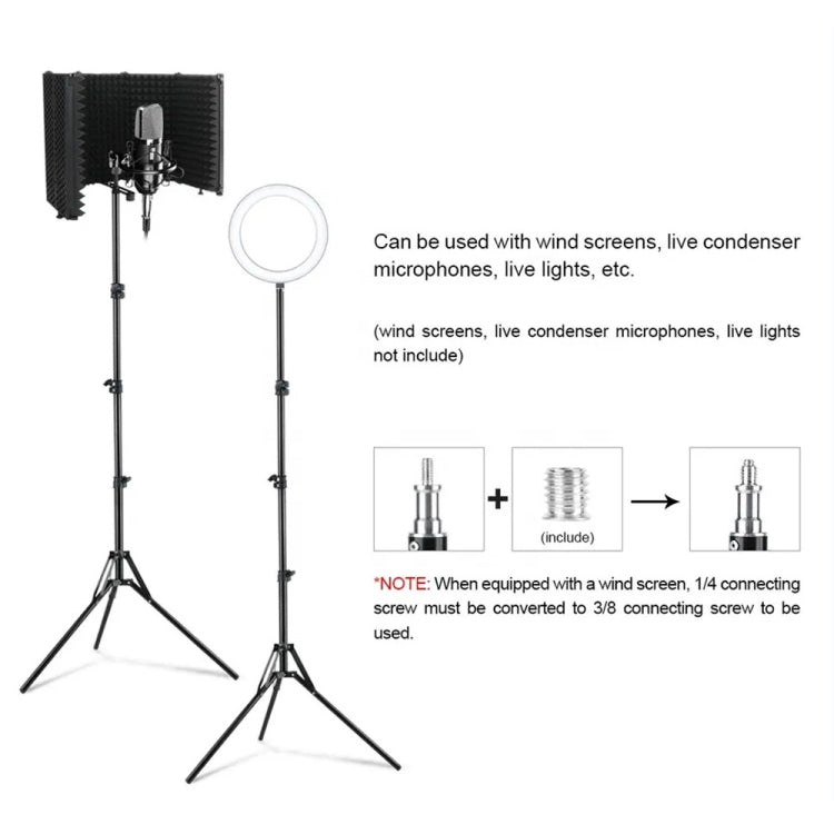 XTUGA UL-03 Live Light Tripod Lift Floor Microphone Stand - Stand by XTUGA | Online Shopping South Africa | PMC Jewellery