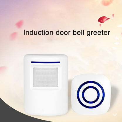 FY-0256 2 in 1 PIR Infrared Sensors (Transmitter + Receiver) Wireless Doorbell Alarm Detector for Home / Office / Shop / Factory, EU Plug - Sensor Doorbell by PMC Jewellery | Online Shopping South Africa | PMC Jewellery