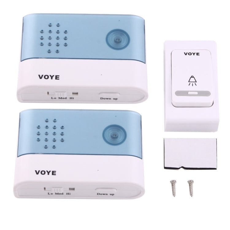 VOYE V004B2 Wireless Smart Music Home Doorbell with Dual Receiver, Remote Control Distance: 120m (Open Air) - free shipping - PMC TechLife - Order now!
