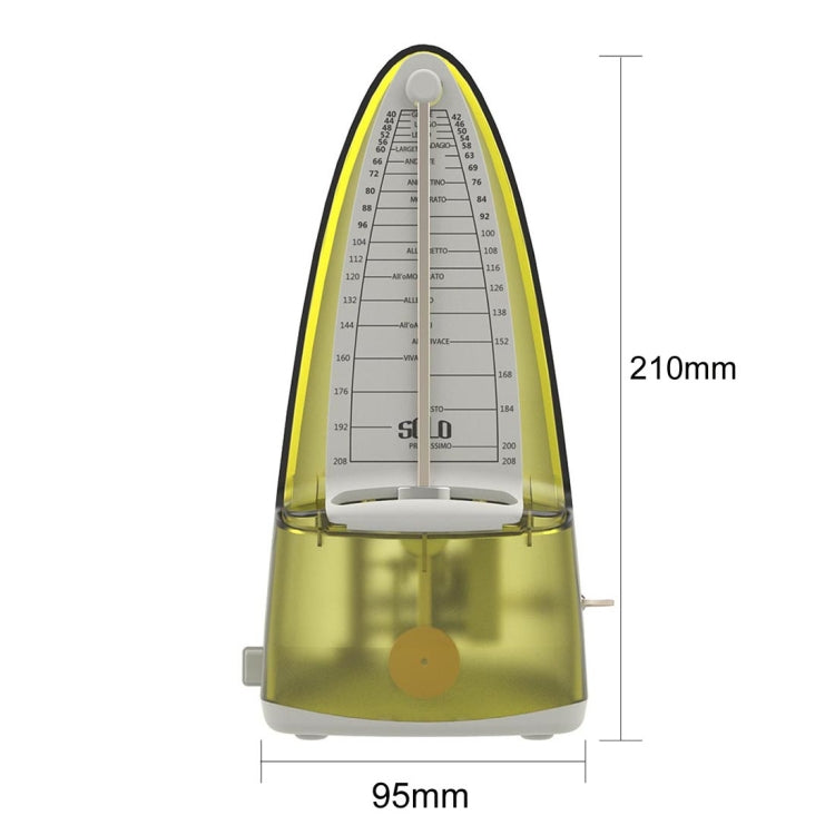 Piano Guitar Drum Violin Zither Universal Mechanical Metronome, Bullet Head Version(Yellow) - Stringed Instruments by PMC Jewellery | Online Shopping South Africa | PMC Jewellery