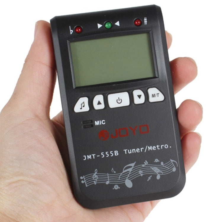 JOYO JMT-555B Metronome Tuner Chromatic Digital LCD Backlight with Tone Generator 3 in 1 Kit for Guitar Violin Ukulele (Black) - String Instrument Accessories by JOYO | Online Shopping South Africa | PMC TechLife | Buy Now Pay Later Mobicred