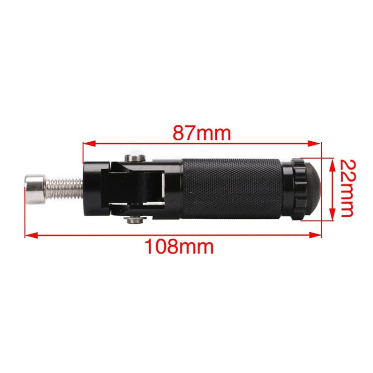 Speedpark 1 Pair Universal Folding Footrests Footpegs Foot Rests Pegs Rear Pedals Set 8mm Install Bolts (Black) - Others by Speedpark | Online Shopping South Africa | PMC TechLife | Buy Now Pay Later Mobicred