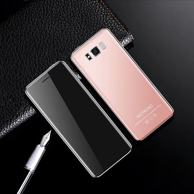 SATREND S10 Card Mobile Phone, 2.4 inch Touch Screen, MTK6261D, Support Bluetooth, FM, GSM, Dual SIM(Pink) - free shipping - PMC TechLife - Order now!