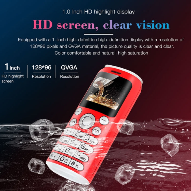 Satrend K8 Mini Mobile Phone, 1.0 inch, Hands Free Bluetooth Dialer Headphone, MP3 Music, Dual SIM, Network: 2G(Red) - free shipping - PMC TechLife - Order now!