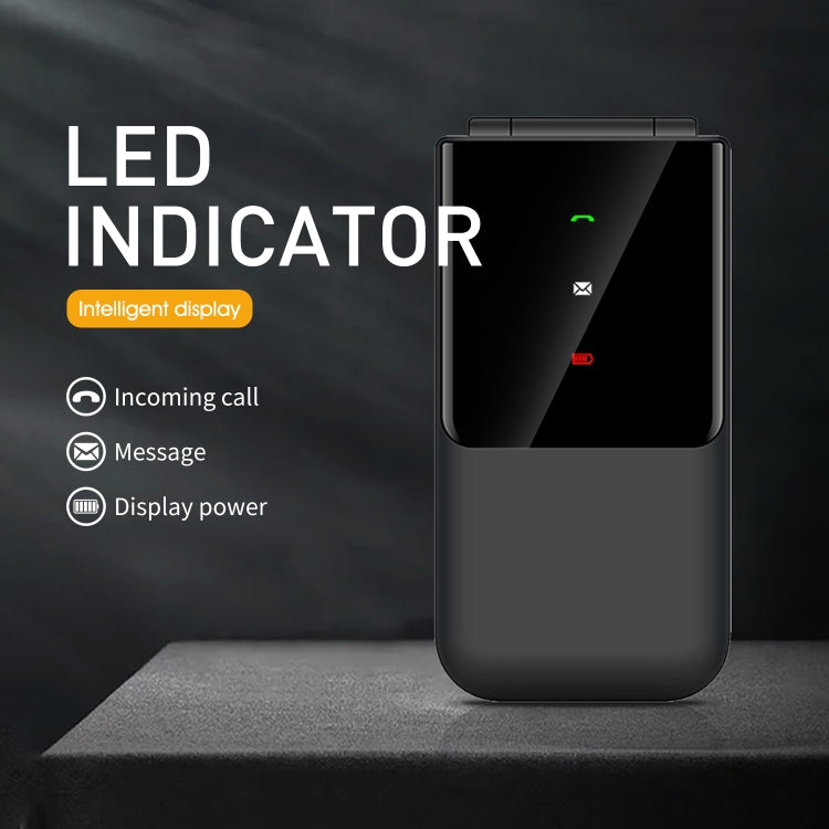 UNIWA F2720 Flip Phone, 1.77 inch, SC6531E, Support Bluetooth, FM, GSM, Dual SIM(Black) - UNIWA by UNIWA | Online Shopping South Africa | PMC TechLife