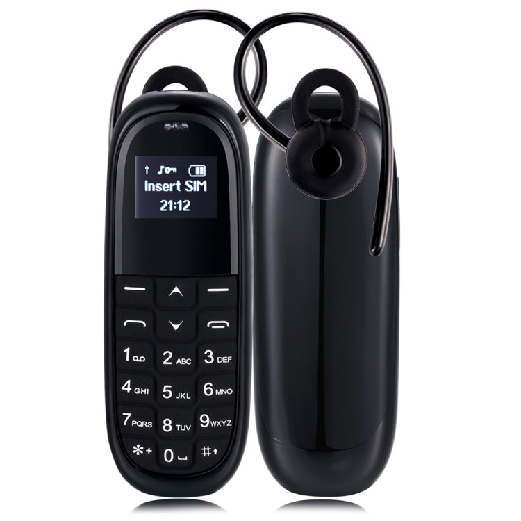AIEK KK1 Mini Mobile Phone, English Keyboard, Hands Free Bluetooth Dialer Headphone, MTK6261DA, Anti-Lost, Single SIM, Network: 2G(Black) - Others by AIEK | Online Shopping South Africa | PMC TechLife | Buy Now Pay Later Mobicred