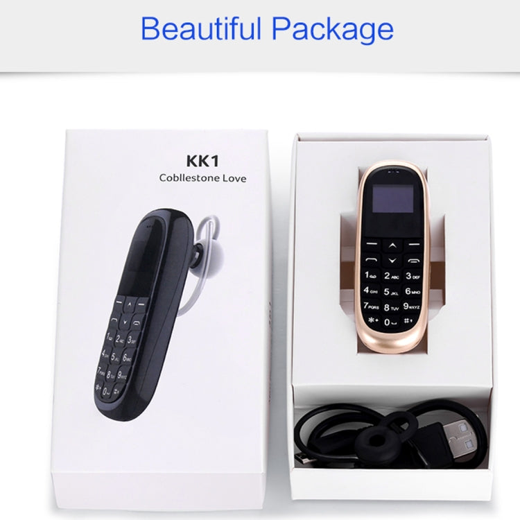 AIEK KK1 Mini Mobile Phone, English Keyboard, Hands Free Bluetooth Dialer Headphone, MTK6261DA, Anti-Lost, Single SIM, Network: 2G(Black) - Others by AIEK | Online Shopping South Africa | PMC TechLife | Buy Now Pay Later Mobicred