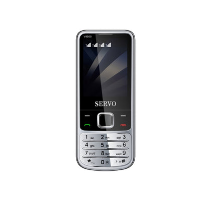 SERVO V9500 Mobile Phone, English Key, 2.4 inch, Spredtrum SC6531CA, 21 Keys, Support Bluetooth, FM, Magic Sound, Flashlight, GSM, Quad SIM(Silver) - SERVO by SERVO | Online Shopping South Africa | PMC Jewellery