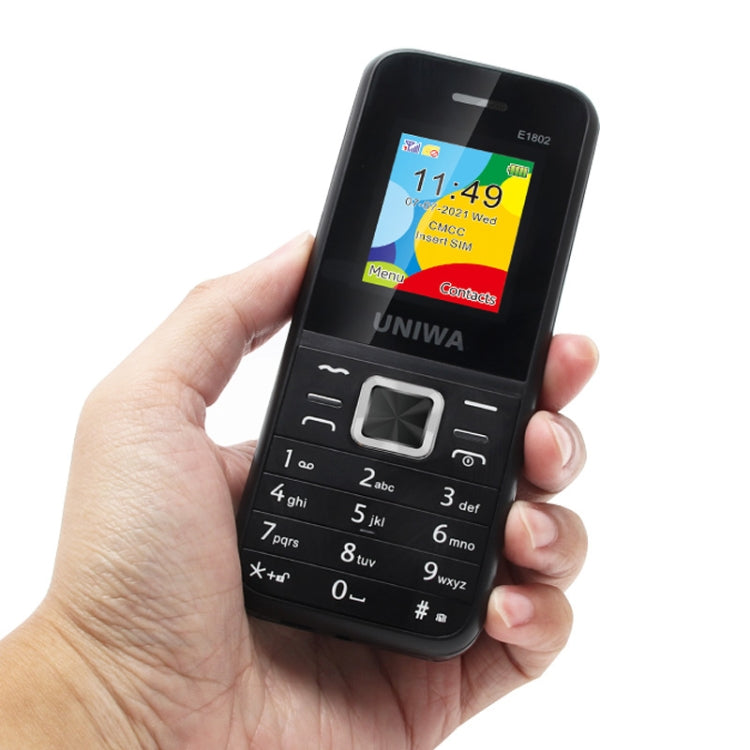 UNIWA E1802 Mobile Phone, 1.77 inch, 1800mAh Battery, SC6531DA, 21 Keys, Support Bluetooth, FM, MP3, MP4, GSM, Dual SIM(Blue) - UNIWA by UNIWA | Online Shopping South Africa | PMC TechLife