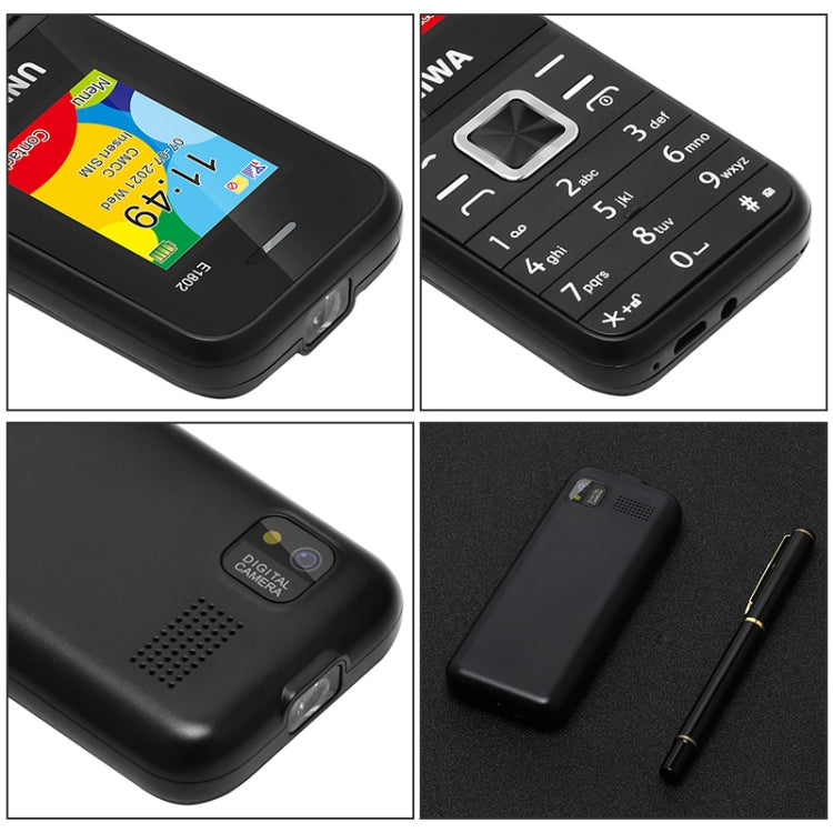 UNIWA E1802 Mobile Phone, 1.77 inch, 1800mAh Battery, SC6531DA, 21 Keys, Support Bluetooth, FM, MP3, MP4, GSM, Dual SIM(Blue) - UNIWA by UNIWA | Online Shopping South Africa | PMC TechLife