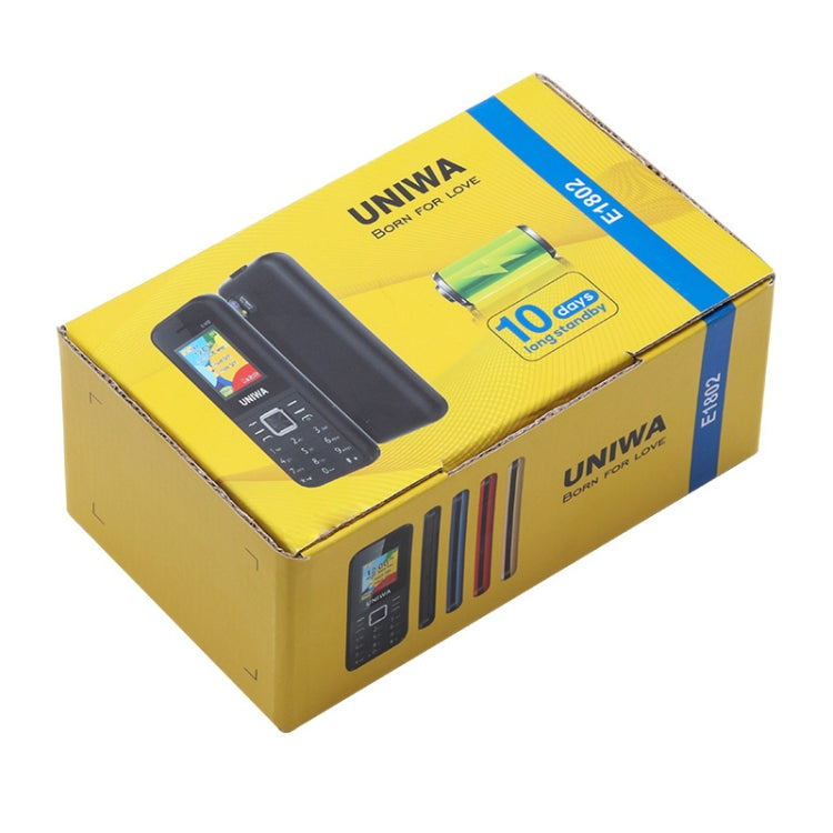 UNIWA E1802 Mobile Phone, 1.77 inch, 1800mAh Battery, SC6531DA, 21 Keys, Support Bluetooth, FM, MP3, MP4, GSM, Dual SIM(Blue) - UNIWA by UNIWA | Online Shopping South Africa | PMC TechLife
