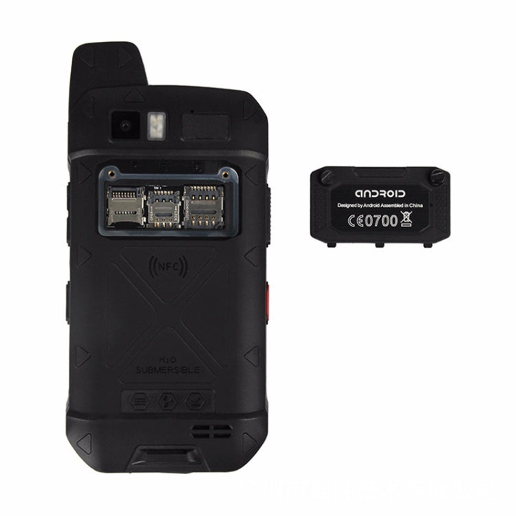 UNIWA B6000 PTT Walkie Talkie Rugged Phone, 4GB+64GB, IP68 Waterproof Dustproof Shockproof, 5000mAh Battery, 4.7 inch Android 9.0 MTK6762 Octa Core up to 2.0GHz, Network: 4G, NFC, OTG (Black) - UNIWA by UNIWA | Online Shopping South Africa | PMC TechLife