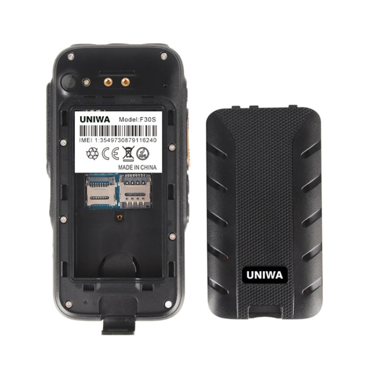 UNIWA F30S Rugged Phone, 1GB+8GB, US Version, IP68 Waterproof Dustproof Shockproof, 4000mAh Battery, 2.8 inch Android 8.1 MTK6739 Quad Core up to 1.3GHz, Network: 4G, NFC, SOS - UNIWA by UNIWA | Online Shopping South Africa | PMC TechLife