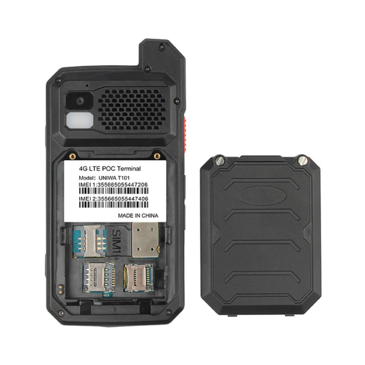 UNIWA T101 Walkie Talkie Rugged Phone, 2GB+16GB, IP67 Waterproof Dustproof Shockproof, 4600mAh Battery, 4.0 inch Android 7.0 MTK6753 Octa Core up to 1.3GHz, Network: 4G, NFC, POC, SOS(Black) - UNIWA by UNIWA | Online Shopping South Africa | PMC TechLife