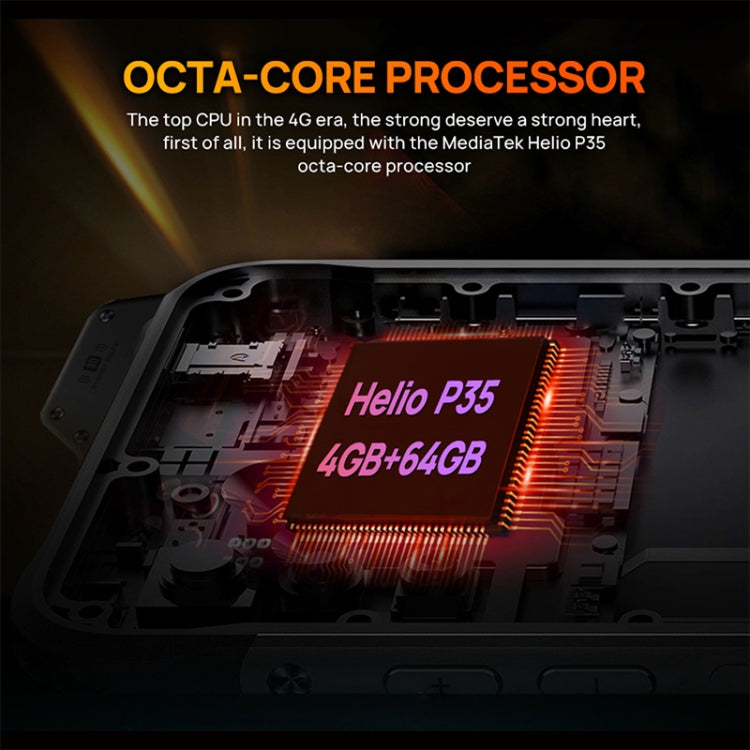 UNIWA W888 Explosion-proof Rugged Phone, 4GB+64GB, IP68 Waterproof Dustproof Shockproof, 5000mAh Battery, 6.3 inch Android 11 MTK6765 Helio P35 Octa Core up to 2.35GHz, Network: 4G, NFC, OTG(Black) - UNIWA by UNIWA | Online Shopping South Africa | PMC TechLife