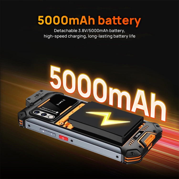 UNIWA W888 Explosion-proof Rugged Phone, 4GB+64GB, IP68 Waterproof Dustproof Shockproof, 5000mAh Battery, 6.3 inch Android 11 MTK6765 Helio P35 Octa Core up to 2.35GHz, Network: 4G, NFC, OTG(Black+Orange) - UNIWA by UNIWA | Online Shopping South Africa | PMC TechLife