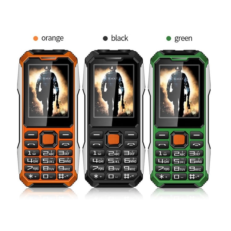 A6 Triple Proofing Elder Phone, Waterproof Shockproof Dustproof, 6800mAh Battery, 2.4 inch, 21 Keys, Bluetooth, LED Flashlight, FM, SOS, Dual SIM, Network: 2G(Black) - Others by PMC TechLife | Online Shopping South Africa | PMC TechLife