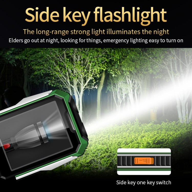 A6 4G Full Network Triple Proofing Elder Phone, Waterproof Shockproof Dustproof, 6800mAh Battery, 2.4 inch, 21 Keys, LED Flashlight, FM, SOS, Dual SIM, Network: 4G(Green) - Others by PMC TechLife | Online Shopping South Africa | PMC TechLife