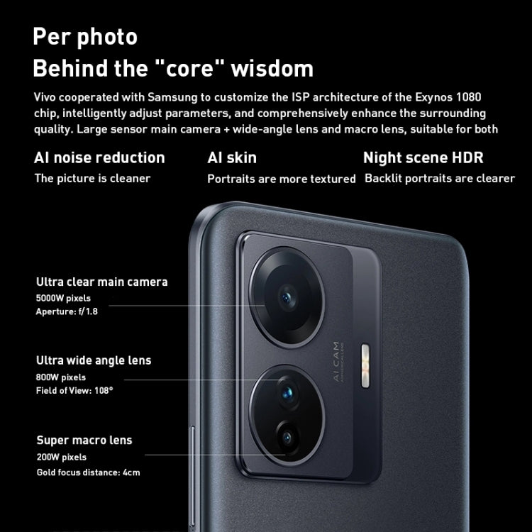 vivo S15e 5G, 50MP Camera, 12GB+256GB, Triple Back Cameras, Srceen Fingerprint Identification, 4700mAh Battery, 6.44 inch Android 11.0 OriginOS Ocean Exynos 1080 Octa Core up to 2.8GHz, OTG, NFC, Network: 5G (Blue) - vivo by PMC TechLife | Online Shopping South Africa | PMC TechLife