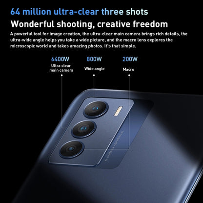 vivo T1 5G, 64MP Camera, 12GB+256GB, Triple Back Cameras, Face ID & Side Fingerprint Identification, 5000mAh Battery, 6.67 inch Android 11.0 OriginOS 1.0 Qualcomm Snapdragon 778G Octa Core up to 2.4GHz, OTG, Network: 5G(Blue) - vivo by VIVO | Online Shopping South Africa | PMC Jewellery