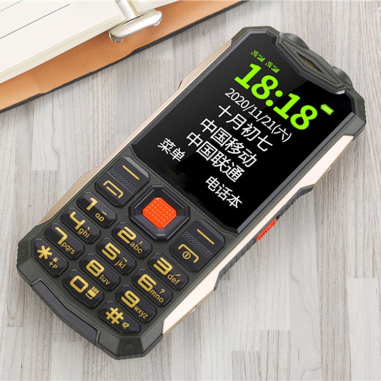 K1 Triple Proofing Elder Phone, Waterproof Shockproof Dustproof, 4800mAh Battery, 2.4 inch, 21 Keys, Bluetooth, LED Flashlight, FM, SOS, Dual SIM, Network: 2G (Green) - Others by PMC TechLife | Online Shopping South Africa | PMC TechLife