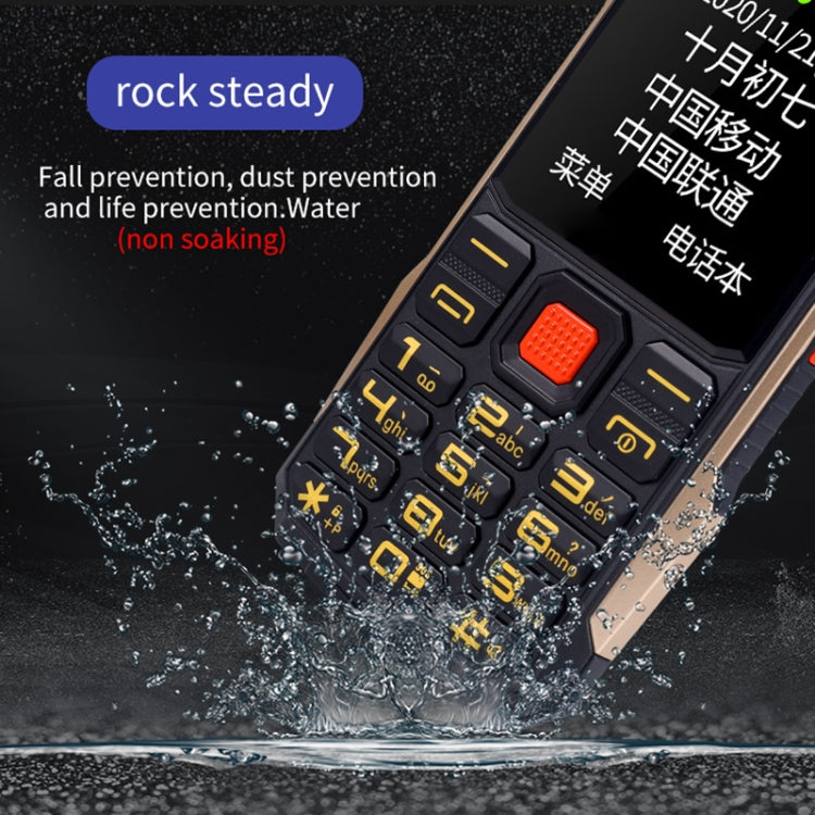 K1 Triple Proofing Elder Phone, Waterproof Shockproof Dustproof, 4800mAh Battery, 2.4 inch, 21 Keys, Bluetooth, LED Flashlight, FM, SOS, Dual SIM, Network: 2G (Black) - Others by PMC Jewellery | Online Shopping South Africa | PMC Jewellery