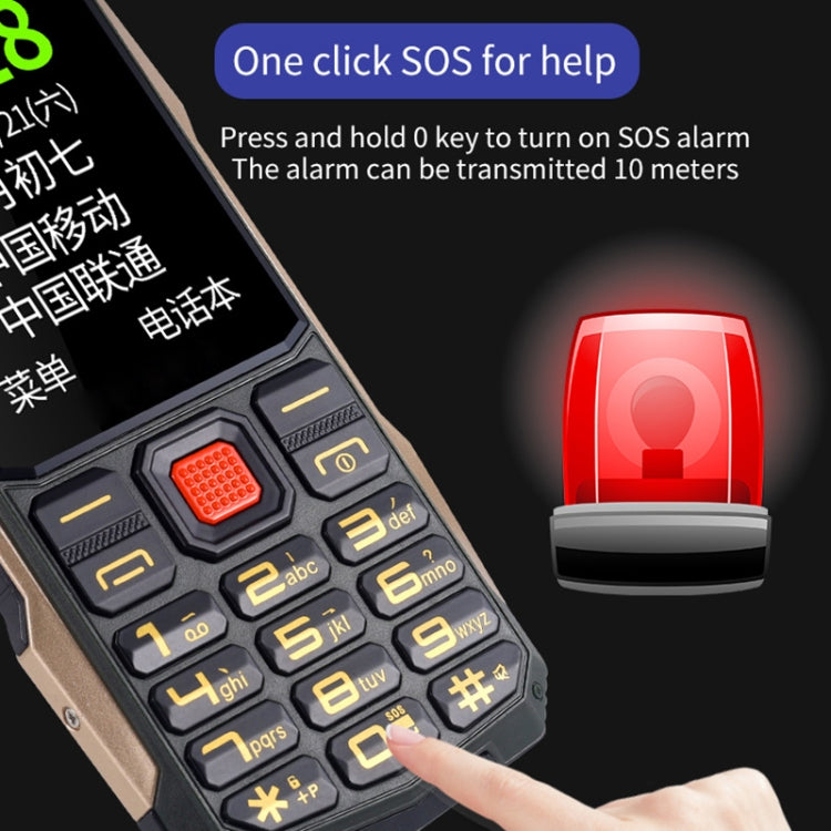 K1 Triple Proofing Elder Phone, Waterproof Shockproof Dustproof, 4800mAh Battery, 2.4 inch, 21 Keys, Bluetooth, LED Flashlight, FM, SOS, Dual SIM, Network: 2G (Green) - Others by PMC TechLife | Online Shopping South Africa | PMC TechLife