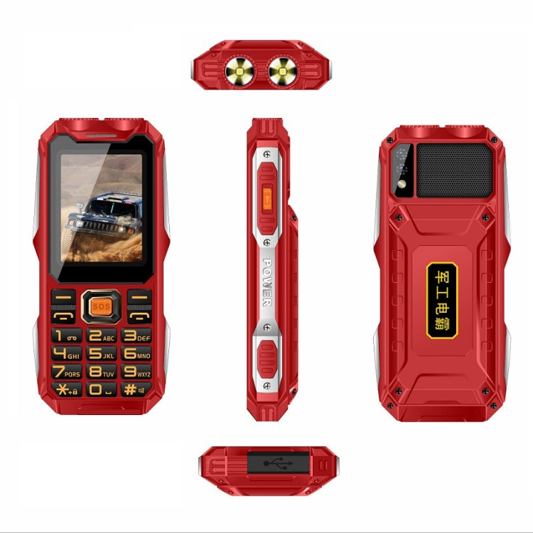 Mafam 4G Triple Proofing Elder Phone, Waterproof Shockproof Dustproof, 16800mAh Battery, 2.4 inch, 21 Keys, Bluetooth, LED Flashlight, FM, SOS, Dual SIM, Network: 2G (Red) - Others by PMC TechLife | Online Shopping South Africa | PMC TechLife