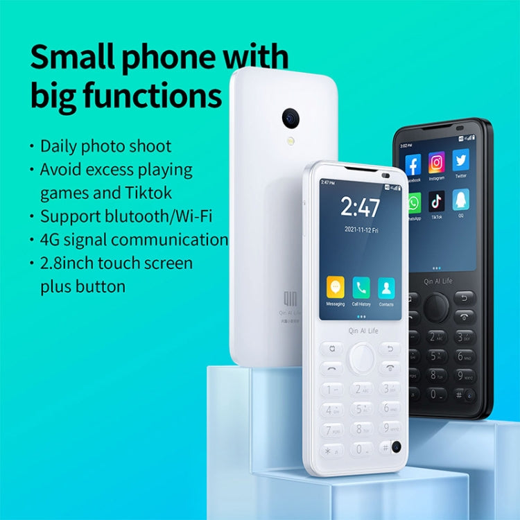 QIN F21 Pro, 4GB+64GB, 2.8 inch, Android 11 MTK6761 Quad-core up to 2.0GHz, 21 Keys, Network: 4G (White) - Other by PMC TechLife | Online Shopping South Africa | PMC TechLife