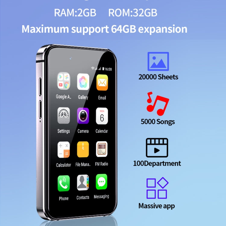 SOYES i14 Mini Smart Card Phone, 2GB+32GB, 3.0 inch Android 8.1 MTK6580 Quad Core 1.3GHz, Network: 3G, Dual SIM, Global Version with Google Play(Black) - free shipping - PMC TechLife - Order now!