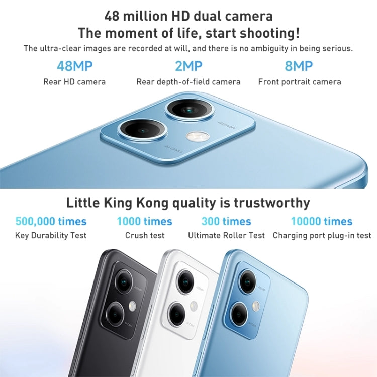 Xiaomi Redmi Note 12 5G, 48MP Camera, 8GB+128GB, Dual Back Cameras, 5000mAh Battery, Side Fingerprint Identification, 6.67 inch MIUI 13 Qualcomm Snapdragon 4 Gen1 Octa Core up to 2.0GHz, Network: 5G, Dual SIM, IR, Not Support Google Play(White) - Xiaomi Redmi by Xiaomi | Online Shopping South Africa | PMC Jewellery