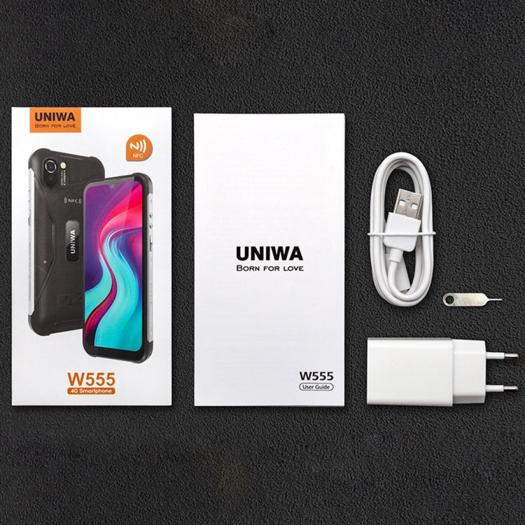 UNIWA W555 Rugged Phone, 3GB+32GB, Dual Rear Cameras, IP68 Waterproof Dustproof Shockproof, 5.71 inch Android 12.0 MTK6761 Quad Core up to 2.0GHz, Network: 4G, NFC, OTG, Global Version (Black) - UNIWA by UNIWA | Online Shopping South Africa | PMC Jewellery