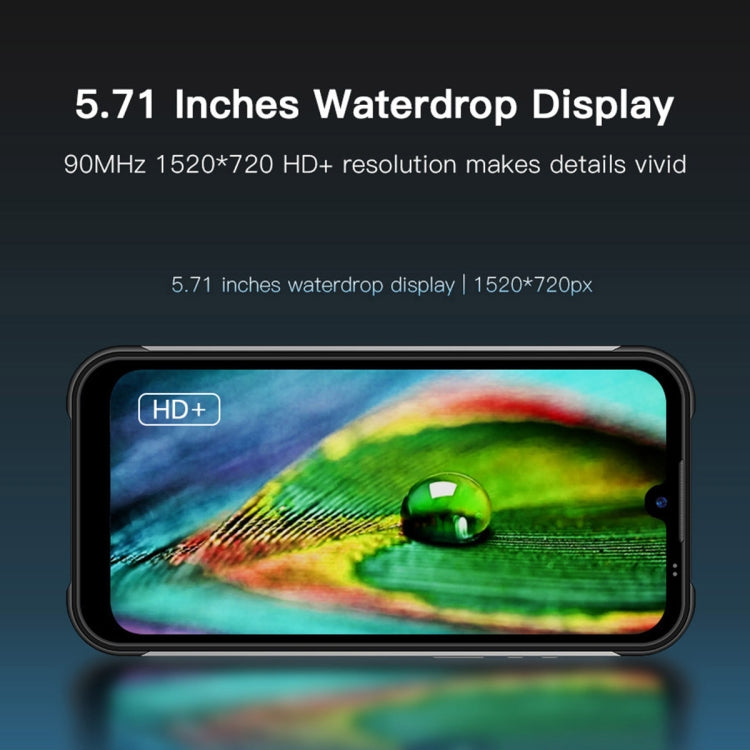 UNIWA W555 Rugged Phone, 3GB+32GB, Dual Rear Cameras, IP68 Waterproof Dustproof Shockproof, 5.71 inch Android 12.0 MTK6761 Quad Core up to 2.0GHz, Network: 4G, NFC, OTG, Global Version (Black) - UNIWA by UNIWA | Online Shopping South Africa | PMC TechLife