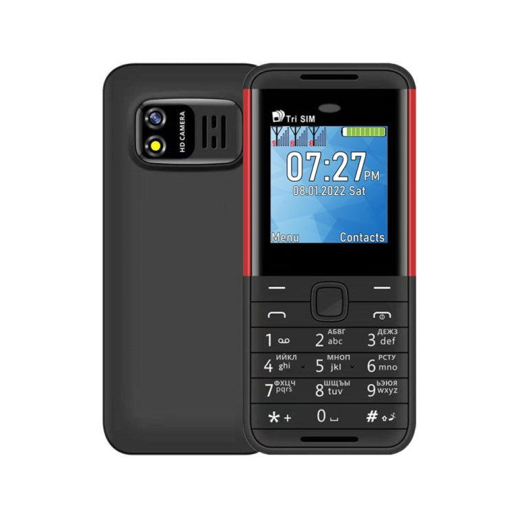 SERVO BM5310 Mini Mobile Phone, Russian Key, 1.33 inch, MTK6261D, 21 Keys, Support Bluetooth, FM, Magic Sound, Auto Call Record, GSM, Triple SIM (Black Red) - free shipping - PMC TechLife - Order now!
