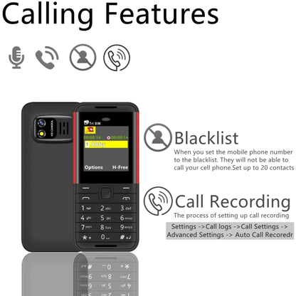 SERVO BM5310 Mini Mobile Phone, Russian Key, 1.33 inch, MTK6261D, 21 Keys, Support Bluetooth, FM, Magic Sound, Auto Call Record, GSM, Triple SIM (Black+green) - SERVO by SERVO | Online Shopping South Africa | PMC Jewellery