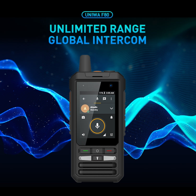 UNIWA F80S Walkie Talkie Rugged Phone, 1GB+8GB, Waterproof Dustproof Shockproof, 5300mAh Battery, 2.4 inch Android 10 Spreadtrum SL8541E Quad Core up to 1.4GHz, Network: 4G, Dual SIM, PoC, SOS (Black) - UNIWA by UNIWA | Online Shopping South Africa | PMC TechLife