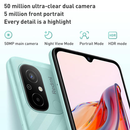 Xiaomi Redmi 12C, 50MP Camera, 4GB+128GB, 5000mAh Battery, Face ID & Fingerprint Identification, 6.71 inch MIUI 13 MediaTek Helio G85 Octa Core up to 2.0GHz, Network: 4G, Dual SIM, Not Support Google Play(Mint Green) - Xiaomi Redmi by Xiaomi | Online Shopping South Africa | PMC Jewellery