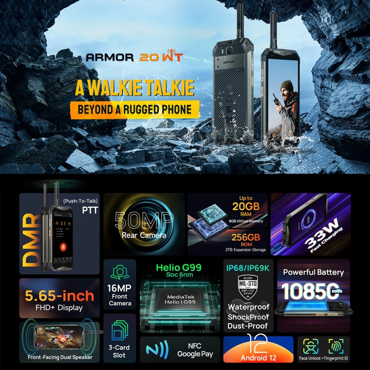 [HK Warehouse] Ulefone Armor 20WT  Rugged Phone, Walkie Talkie Function, Dual 4G, 20GB+256GB - Ulefone by Ulefone | Online Shopping South Africa | PMC Jewellery