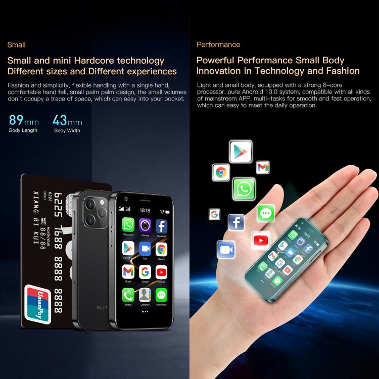 SOYES XS12 Pro, 2GB+16GB, Face Recognition, 3.0 inch Android 10.0 MTK6750 Octa Core, Bluetooth, WiFi, FM, OTG, Network: 4G, Dual SIM, Support Google Play (Blue) - SOYES by SOYES | Online Shopping South Africa | PMC TechLife