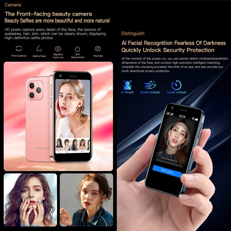 SOYES XS12 Pro, 2GB+16GB, Face Recognition, 3.0 inch Android 10.0 MTK6750 Octa Core, Bluetooth, WiFi, FM, OTG, Network: 4G, Dual SIM, Support Google Play (Blue) - SOYES by SOYES | Online Shopping South Africa | PMC TechLife