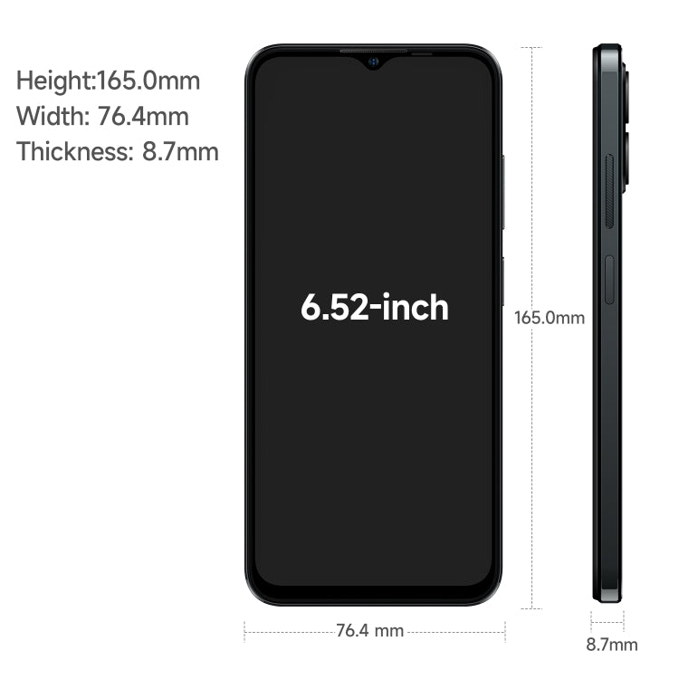 [HK Warehouse] Ulefone Note 16 Pro, 8GB+128GB, Dual Back Cameras, Face ID & Side Fingerprint Identification, 4400mAh Battery, 6.52 inch Android 13 Unisoc T606 OctaCore up to 1.6GHz, Network: 4G, Dual SIM, OTG(Black) - Ulefone by Ulefone | Online Shopping South Africa | PMC Jewellery