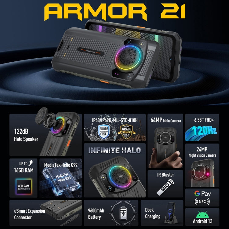 [HK Warehouse] Ulefone Armor 21 Rugged Phone, Night Vision, 8GB+256GB - Ulefone by Ulefone | Online Shopping South Africa | PMC Jewellery