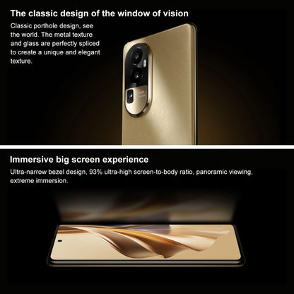 OPPO Reno10 5G, 12GB+512GB, 64MP Camera, Triple Back Cameras, Screen Fingerprint Identification, 6.7 inch ColorOS 13.1 / Android 13 Qualcomm Snapdragon 778G Octa Core up to 2.4GHz, Network: 5G, NFC, OTG (Gold) - OPPO by OPPO | Online Shopping South Africa | PMC Jewellery