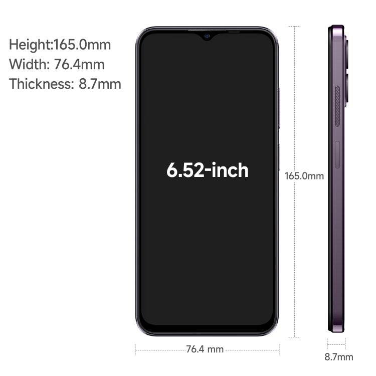 [HK Warehouse] Ulefone Note 16 Pro, 8GB+256GB, Dual Back Cameras, Face ID & Side Fingerprint Identification, 4400mAh Battery, 6.52 inch Android 13 Unisoc T606 Octa Core up to 1.6GHz, Network: 4G, Dual SIM, OTG (Purple) - Ulefone by Ulefone | Online Shopping South Africa | PMC Jewellery