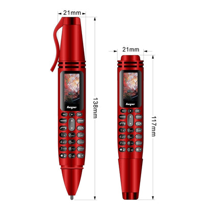 AK007 Mobile Phone, Multifunctional Remote Noise Reduction Back-clip Recording Pen with 0.96 inch Color Screen, Dual SIM Dual Standby, Support Bluetooth, GSM, LED Light, Handwriting (Red) - Others by PMC Jewellery | Online Shopping South Africa | PMC Jewellery