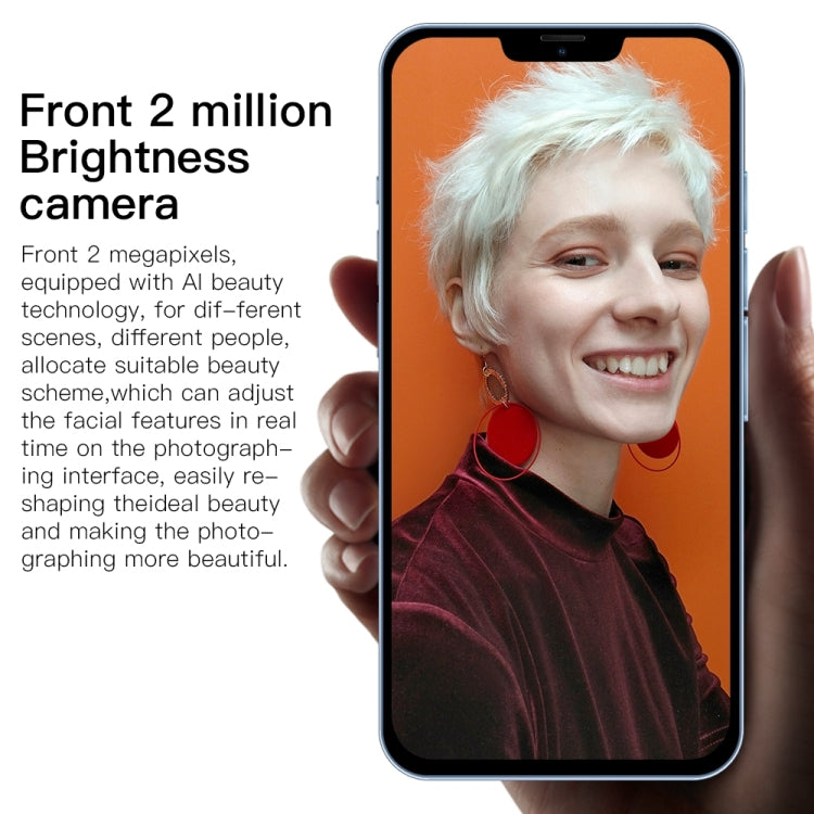 i13 Pro Max N83, 1GB+16GB, 6.1 inch Notch Screen, Face Identification, Android 6.0 Spreadtrum 7731G Quad Core, Network: 3G, Dual SIM(Blue) -  by PMC TechLife | Online Shopping South Africa | PMC TechLife | Buy Now Pay Later Mobicred